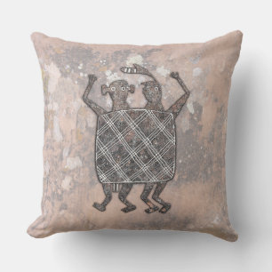 Mimbres Pottery Design "The Wedding Blanket" Throw Pillow