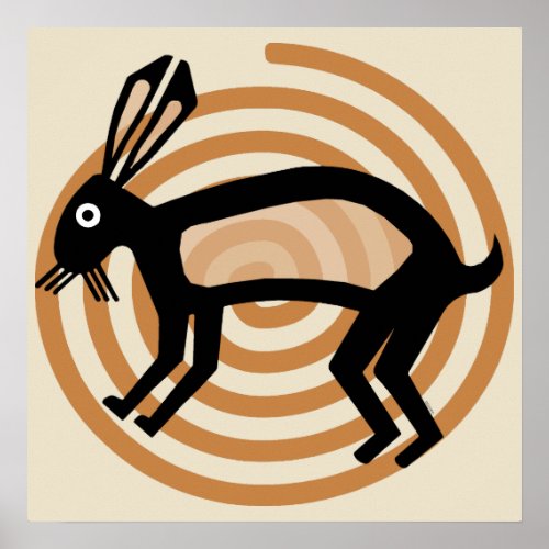 Mimbres Rabbit Art Poster