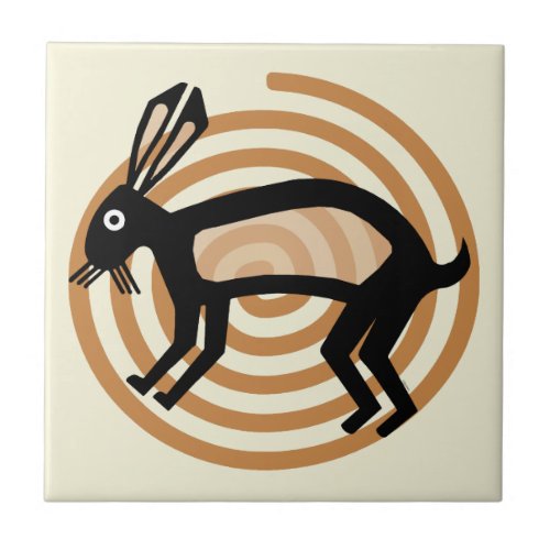 Mimbres Rabbit Art Tile