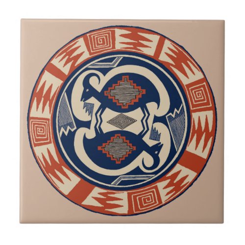 Mimbres Tribal Antelope Tile