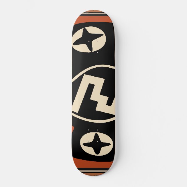 Mimbres Tribal Bat Skateboard (Front)