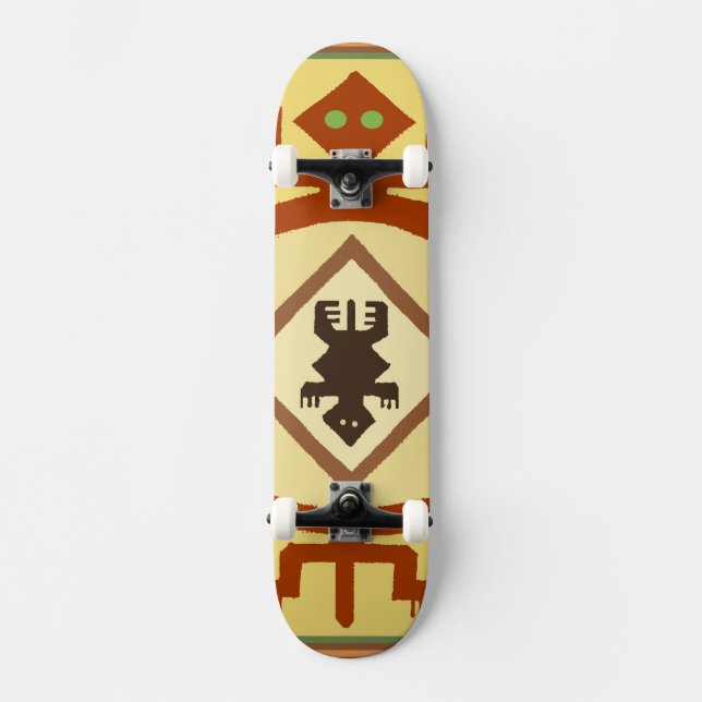 Mimbres Turtle Skateboard Deck (Front)