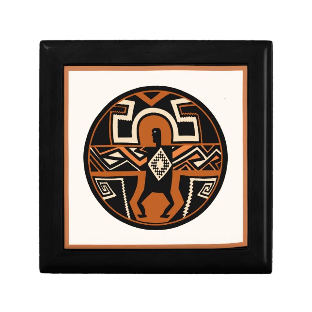 Mimbres Warrior Jewelry Box (Front)