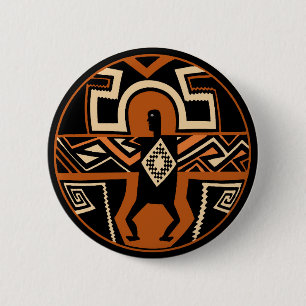 Mimbres Warrior Pinback Button