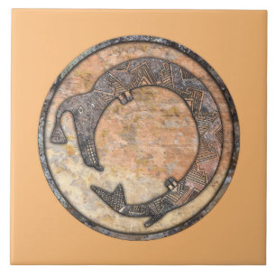 Mimbres Water Serpent Talking Canyons, New Mexico Ceramic Tile