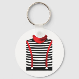 Mime Artist Performer Arts Halloween Costume Cospl Keychain