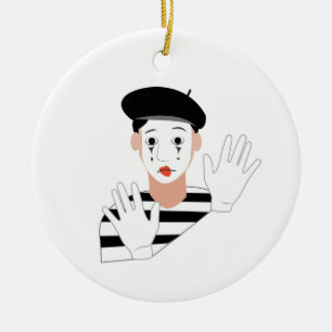 Mime Ceramic Ornament