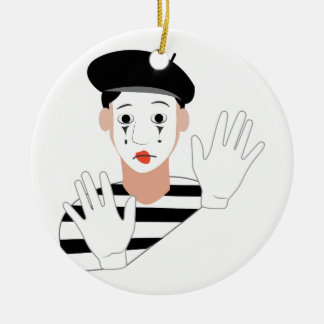 Mime Ceramic Ornament