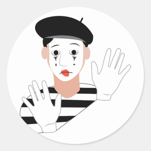 Mime Classic Round Sticker