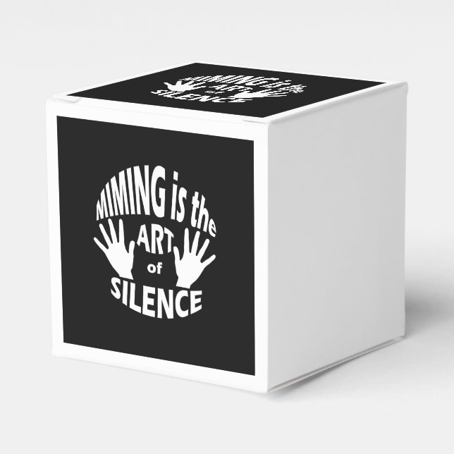 Mime Pantomime Art of Silence Favor Boxes (Front Side)