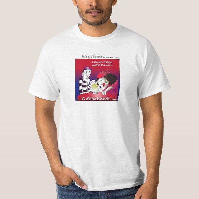 "Mime Reader" MagicToons T-Shirt (Front)
