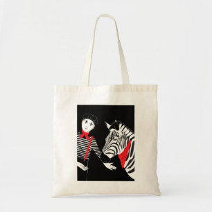mime Zebra Tote Bag