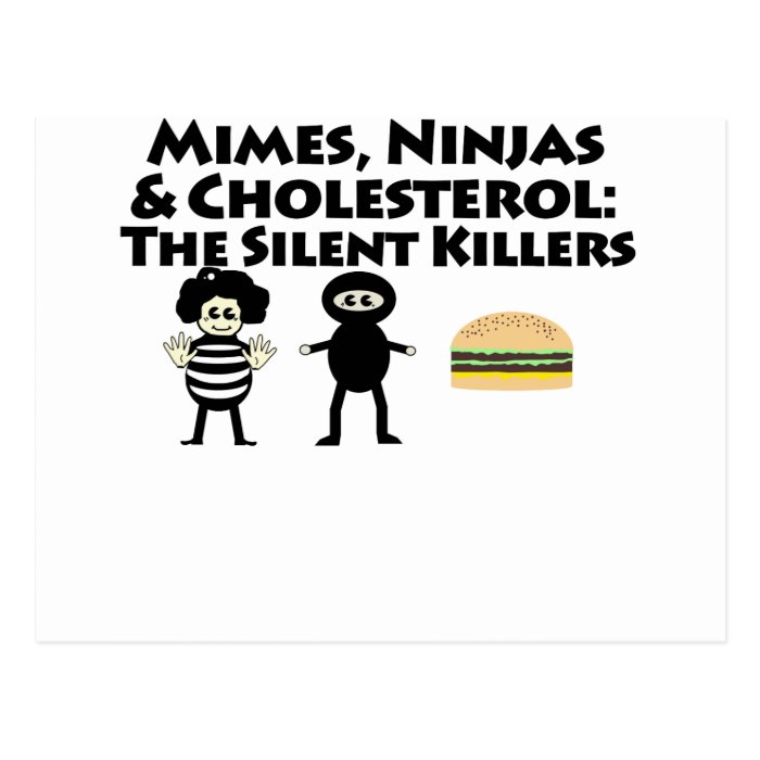 Mimes, Nijas & Cholesterol Postcards