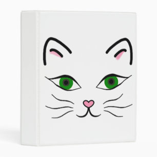 Mimi 1" Binder - Kitty Face