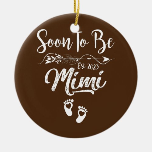 Mimi 2023 Pregnancy Announcement Soon to be Mom  Ceramic Ornament
