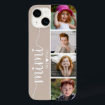 Mimi 4 Photo Case-Mate iPhone 14 Case<br><div class="desc">Protect Mimi's phone with this adorable iphone 14 case.  It is so cute with its 4 photos of her grandkids.  Mimi is in a modern yet classic script font in white on a khaki background.  You gotta get it.  It's perfect for her birthday,  Mother's Day,  Grandparents Day even Christmas.</div>