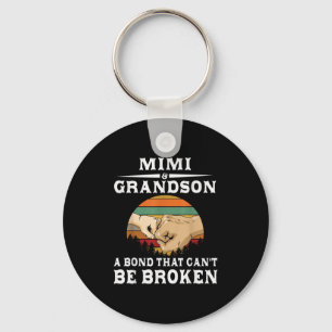 Mimi And Grandson A Bond That Can't Be Broken Keychain