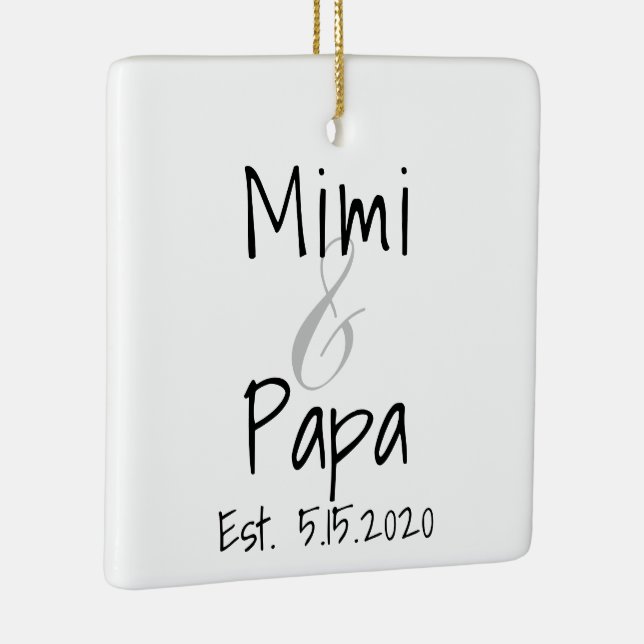 Mimi and Papa First Grandchild Ornament (Right)