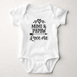 Mimi and Papaw Love Me Outfit Baby Bodysuit