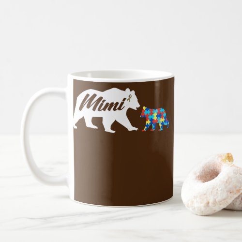 Mimi Bear Autistic Autism Awareness Autism Mom  Coffee Mug