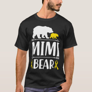 Mimi Bear Childhood Cancer Awareness Gift Mom Of A T-Shirt