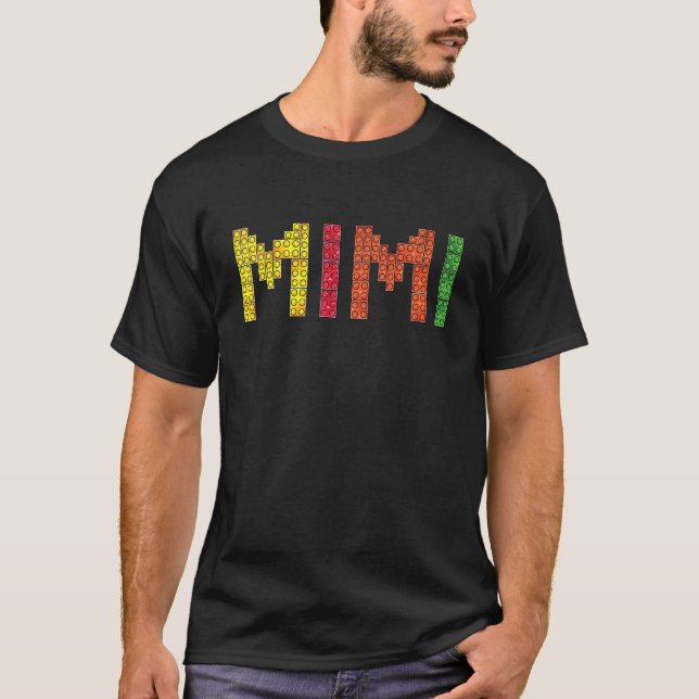 Mimi Brick Master Builder Building Blocks Family M T-Shirt (Front)
