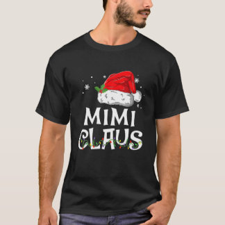 Mimi Claus Christmas Pajama Family Matching Xmas T-Shirt