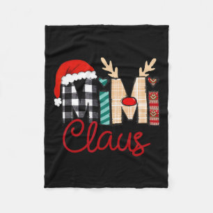 Mimi Claus Reindeer Christmas Fleece Blanket