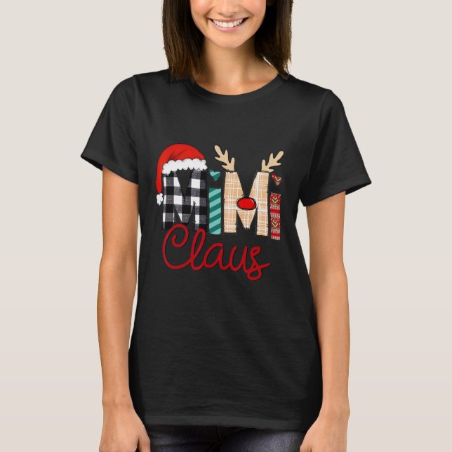 Mimi Claus Reindeer Christmas  T-Shirt (Front)