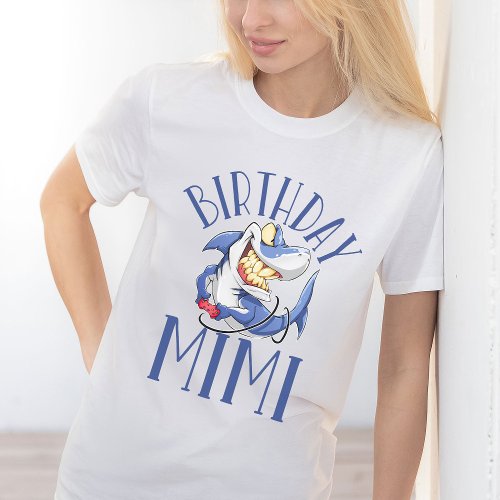 Mimi Customized Gamer Shark Themed Birthday Party T_Shirt