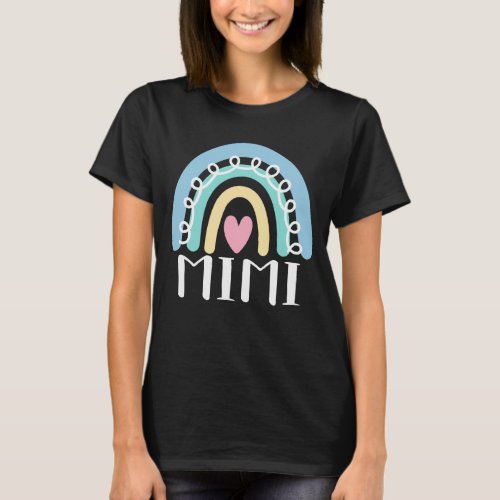 Mimi Cute Grandma Family Matching Rainbow T_Shirt