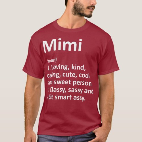MIMI Definition Personalized Name Funny Birthday T_Shirt