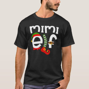 Mimi ELF Christmas Pajama Matching Family Group X T-Shirt