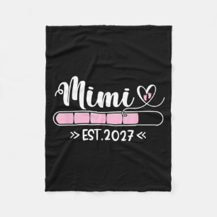 Mimi Est 2027 Pregnancy Announcement Mom Fleece Blanket