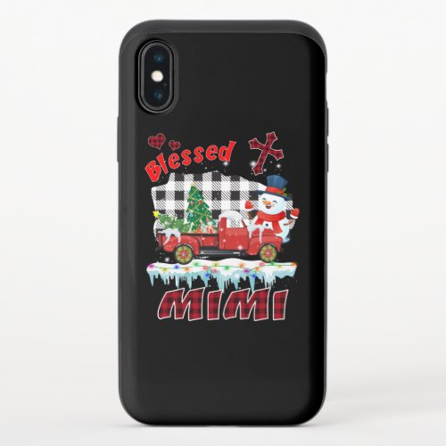 Mimi Gift  Blessed Christmas Mimi Snowman Lovely iPhone X Slider Case