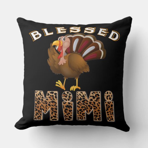 Mimi Gift  Blessed Mimi Chicken Mimi Lover Throw Pillow