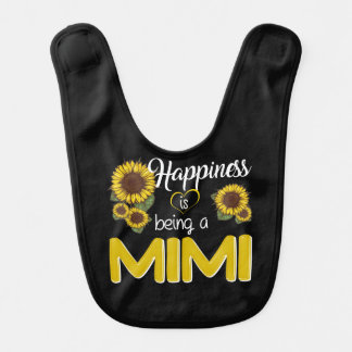 Mimi Gift | Happiness Is Being A MiMi Sunflower Baby Bib