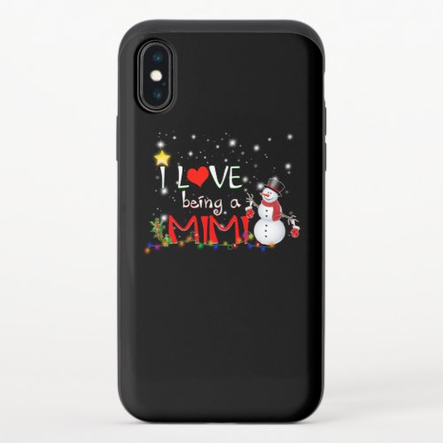 Mimi Gift  I Love Being A Mimi Snowman iPhone X Slider Case