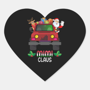 Mimi Gift Mimi Santa Claus Christmas Mimi Lover Heart Sticker