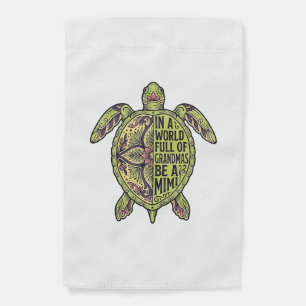 Mimi Grandma Sea Turtle Vintage Floral Shirt Desig Garden Flag