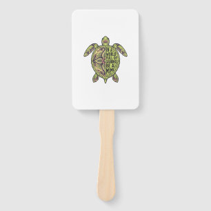 Mimi Grandma Sea Turtle Vintage Floral Shirt Desig Hand Fan