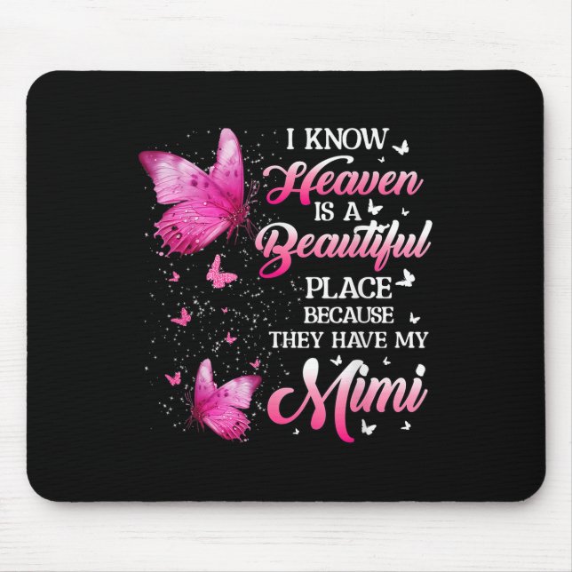 Mimi Is My Guardian Angel In Heaven Memorial Day Mouse Pad (Front)