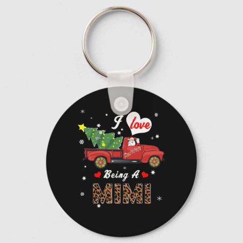 Mimi Lover  I Love Being A Mimi Christmas Tree Keychain