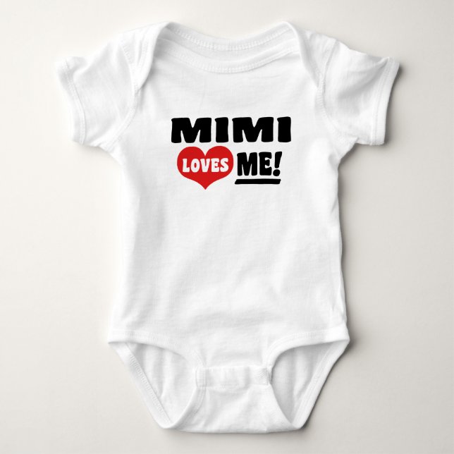 Mimi Loves Me Baby Bodysuit (Front)