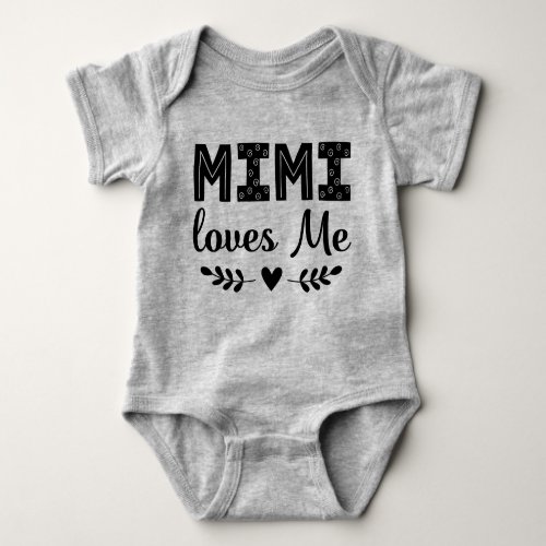 Mimi Loves Me Gift for Grandkids Baby Bodysuit