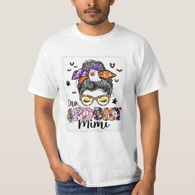 Mimi Messy Bun Halloween T-Shirt (Front)