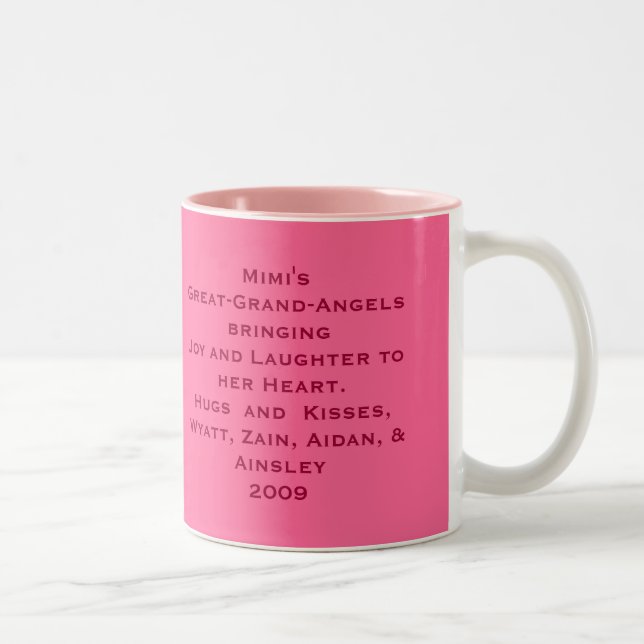 mimi mug, Mimi's Little Angels bringingJoy and ... Two-Tone Coffee Mug (Right)