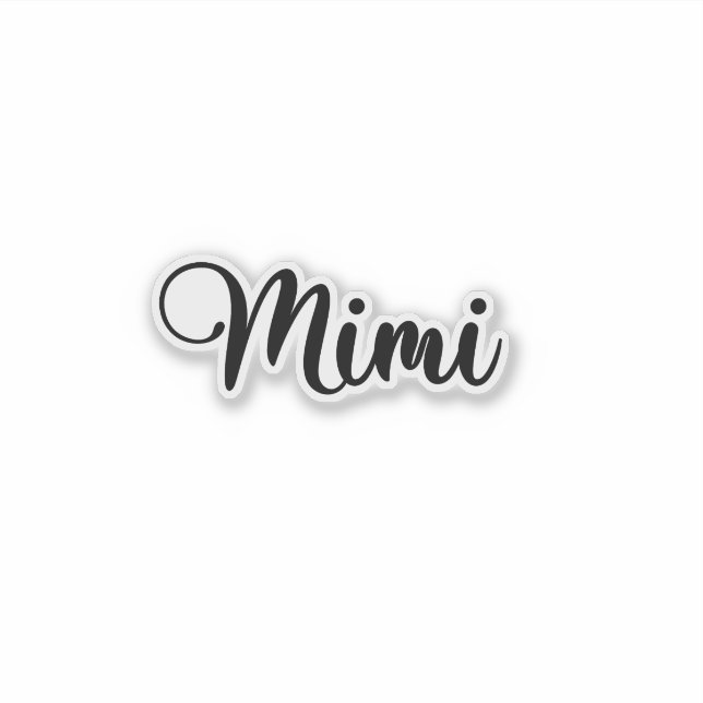 mimimiプロフご覧ください。 Mimi Name - Handwritten Calligraphy Sticker | Zazzle