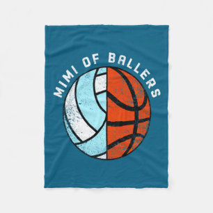 Mimi of ballers funny volleyball basketball mimi p fleece blanket