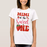 Mimi Of Sweet One Strawberry Frist 1st Birthday Gi T-Shirt<br><div class="desc">Funny Saying Mimi Granddaughter Strawberry Birthday Lover Berry Fruits Gifts For Kids Boy Girl Family Matching Party Funny Quotes Strawberries Farmer Ideas For Girl Age Happy Gift Theme Tee T-Shirts Clothes Outfits Apparel Costume Great Saying For Men Women Girls Guy</div>